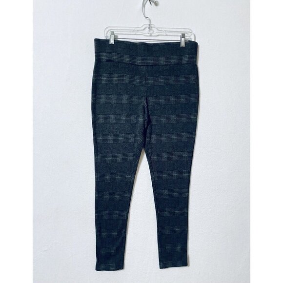 Tahari Womens Large Plaid Pull On Pants Ponte Knit Dress Leggings High Waisted - Picture 2 of 10